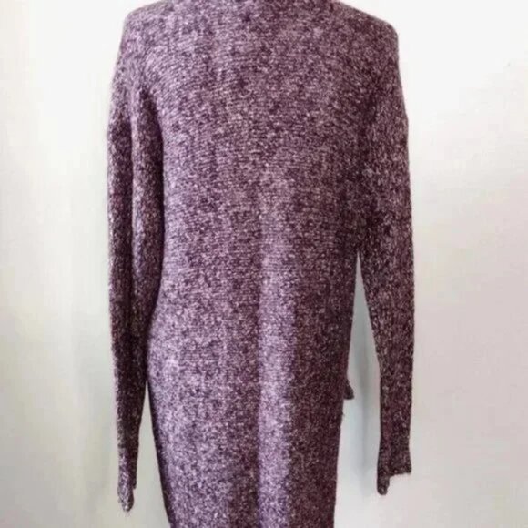 Tommy Bahama Shipley Cardigan Purple L Open Front Cascade Hem Cotton Blend NWT - Picture 6 of 7